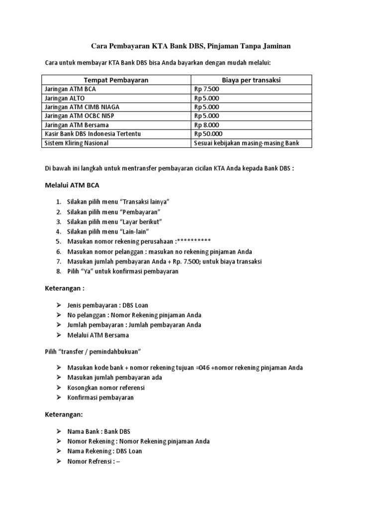 Pinjaman Online Kta Dbs Digibank Kta Pinjaman Terbaik Dari Dbs Digibank Cermati Com Hewan Id