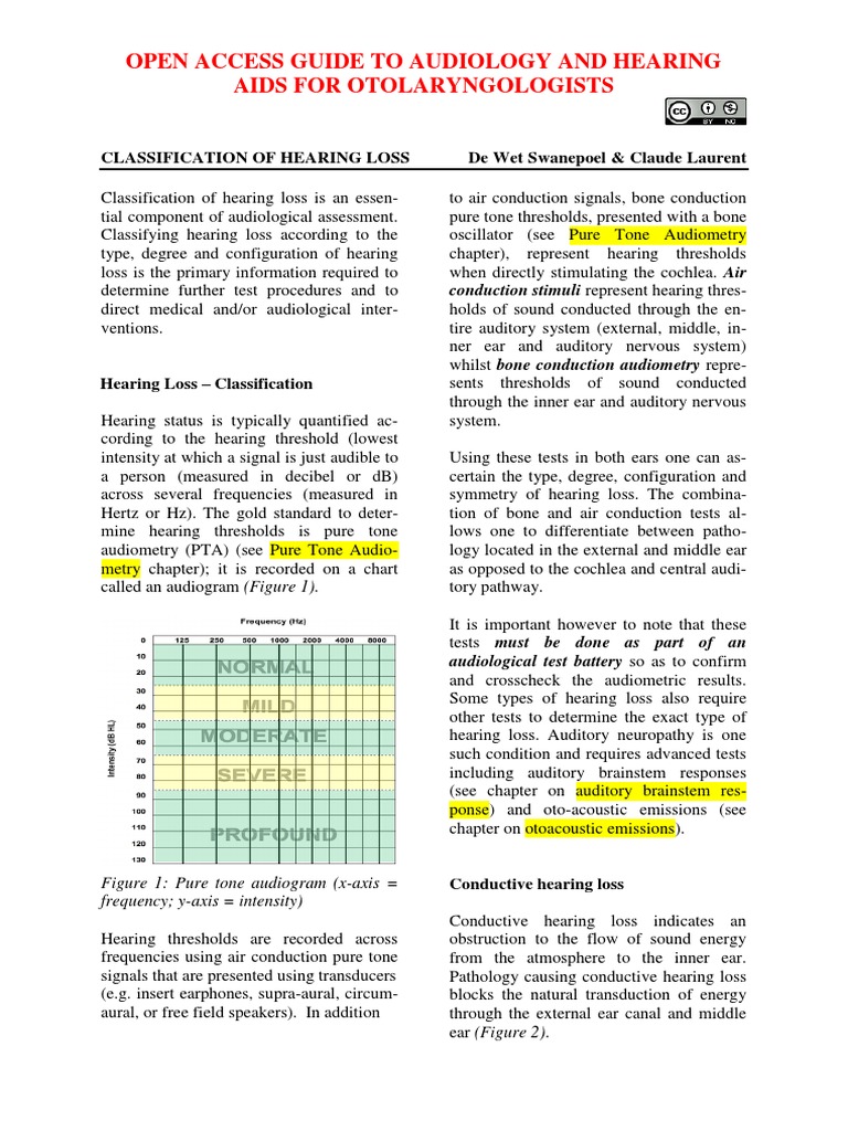 Classification of Hearing Loss PDF | PDF | Hearing Loss | Hearing