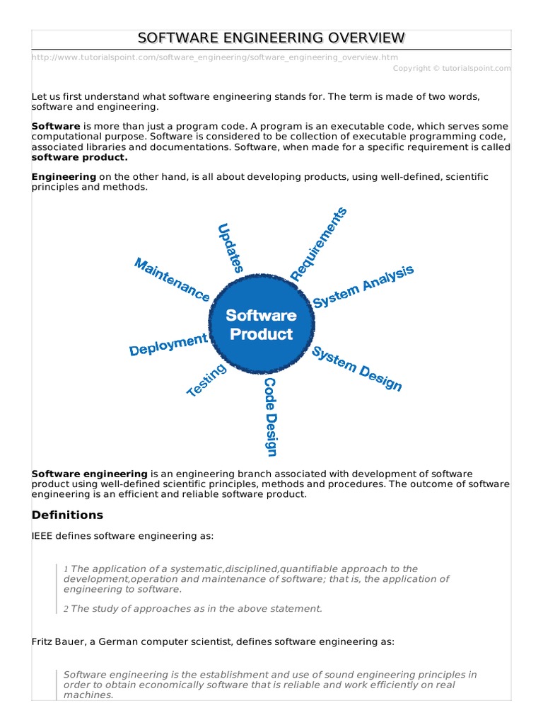 02software Engineering Overview PDF | PDF | Software | Engineering