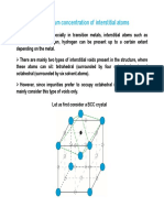 Equilibrium Concentration of Interstitial Atoms