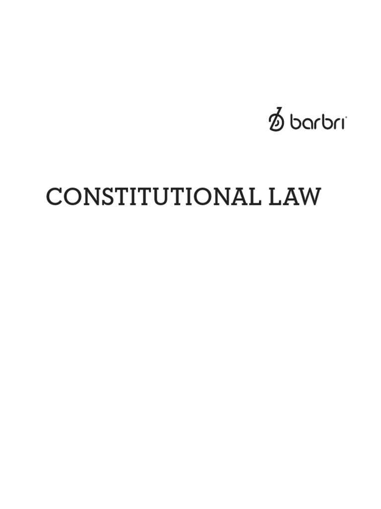 Barbri Con Law Outline PDF Standing (Law) Federal Preemption