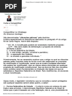 Cláusulas Pétreas Da Constituição de 1988