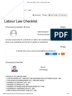 Labour Law Checklist - Others - Labour & Service Law