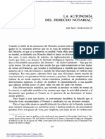 Autonomía Del Derecho Notarial