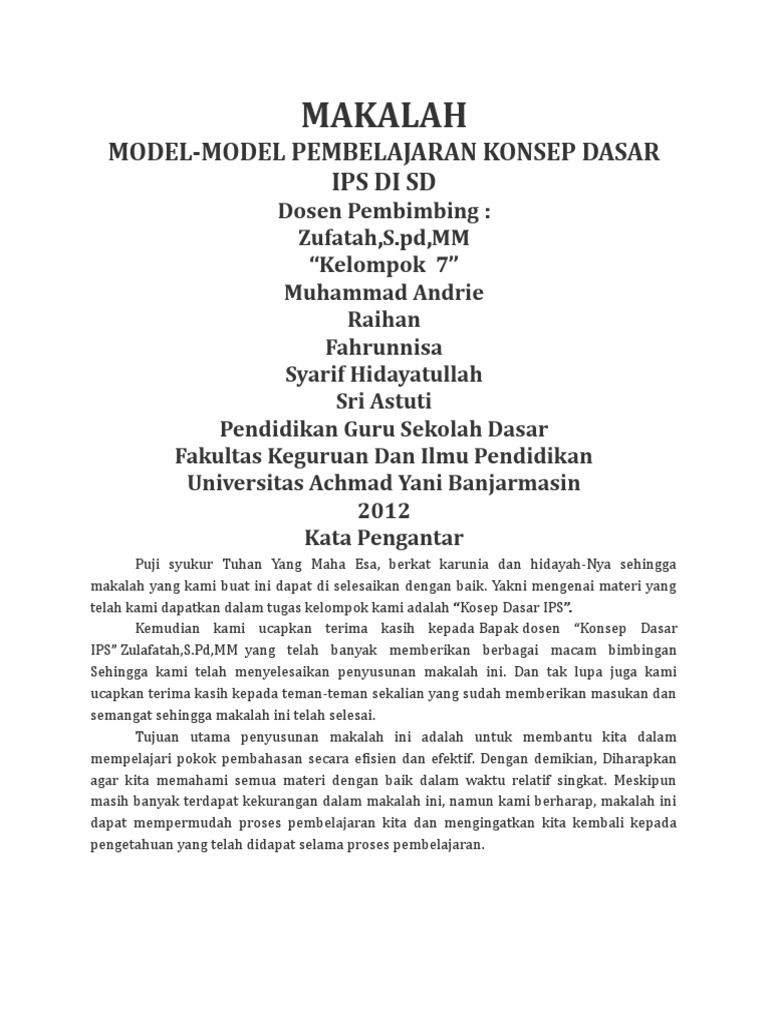 Model Pembelajaran Ips Model Pembelajaran Ips