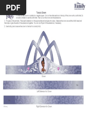Princess Frog Tiana Crown Printable 0909