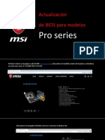 Actualizacion de Bios Placas Madre MSI Pro Series