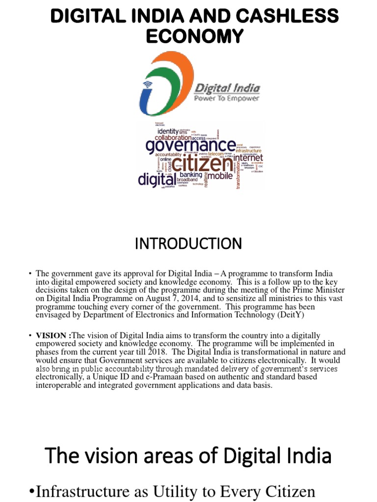 Digital India and Cashless Economy | PDF | Indian Black Money ...