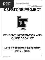 Booklet Capstone Project Student Guide and Information Booklet CLC 11