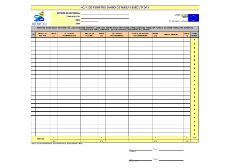 Hoja Control Horario ES