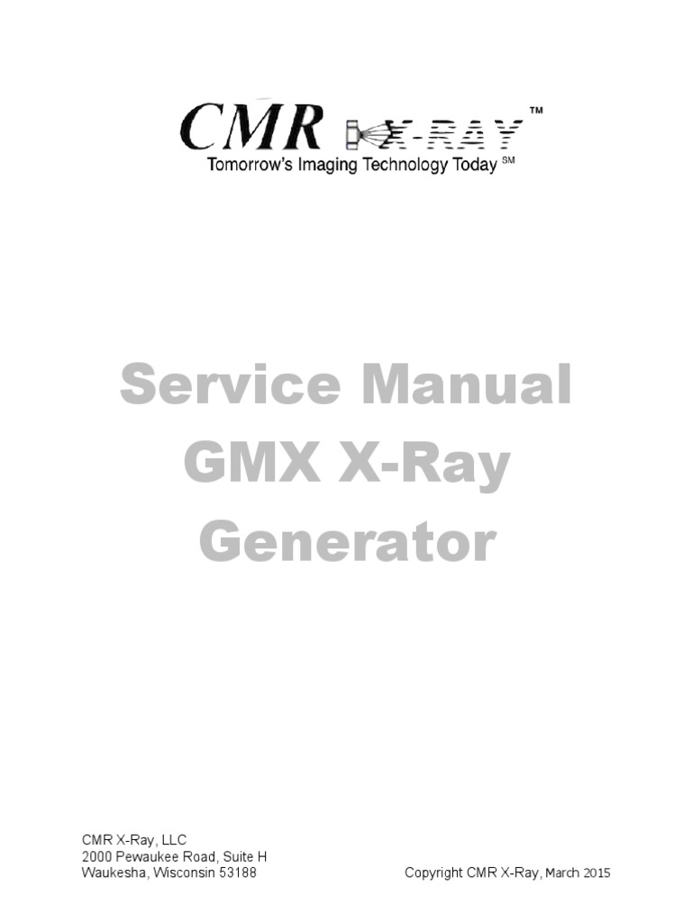 Cmr Xray Service Manual Xray Generator Control Simple Device Driver Electric Generator