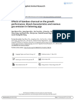 Effects of Bamboo Charcoal on the Growth Performance Blood Characteristics and Noxious Gas Emission in Fattening Pigs