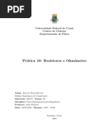 Prática 10 - Resistores e Ohmímetro