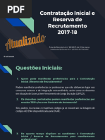 Contratação Inicial e Reserva de Recrutamento 2017-18