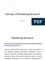 Unit1- Concept of Marketing Research