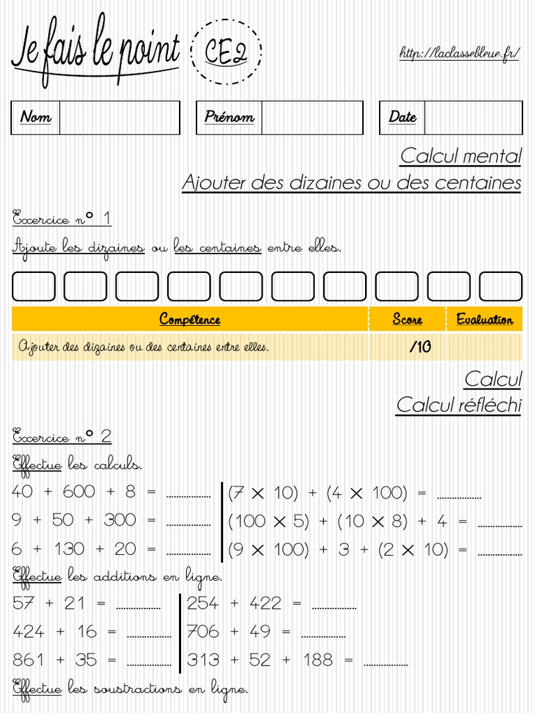 évaluation Exercice De Math Ce2 à Imprimer Fiches 21 A 25 CE2 Evaluation | PDF | Géométrie euclidienne | Géométrie