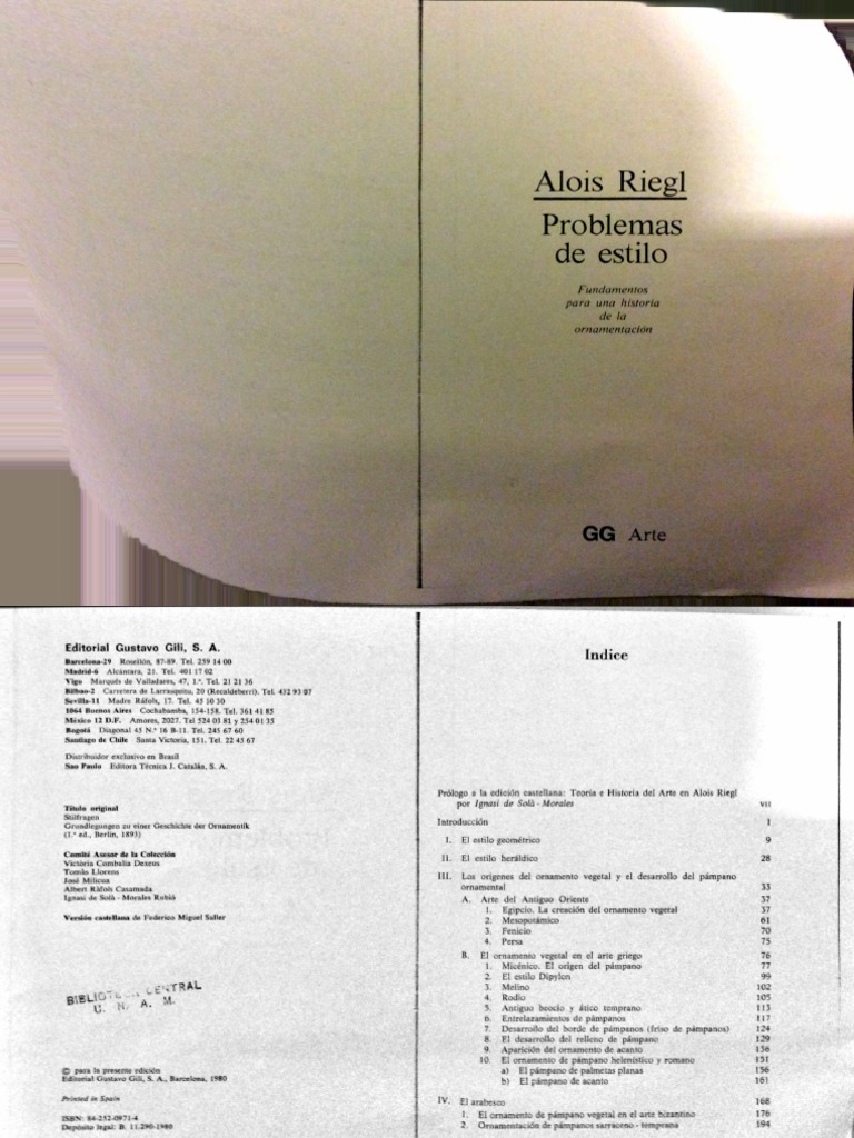 Alois Riegl, Problemas de Estilo | PDF