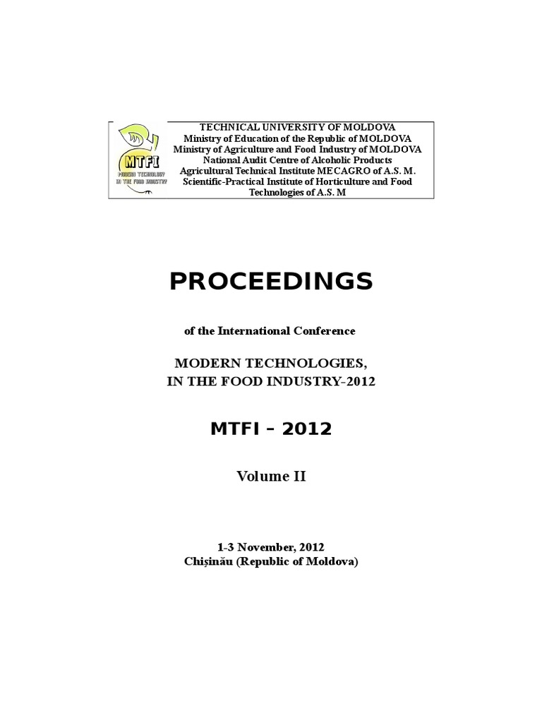 Materialele Conferinței Vol. II, PDF, Odor