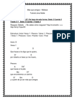 Letra y Acordes en PDF Mas Que Amigos Matisse