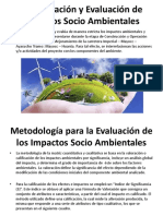 Identificación y Evaluación de Impactos Socio Ambientales