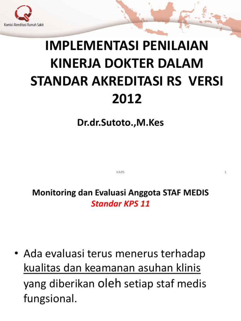 Presentasi Penilaian Kinerja Dokter Presentasi Penilaian Kinerja Dokter