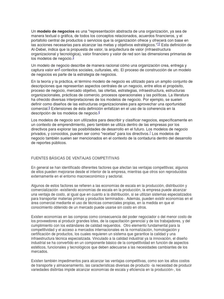 Modelos de Negocio | PDF | Modelo de negocio | Negocios económicos