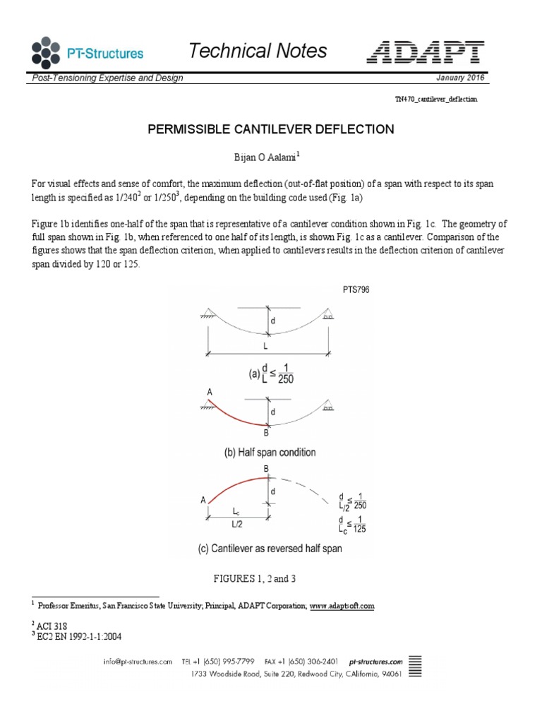 Cantilever Deflection Limits Explained | PDF | Art