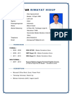 CV DAFTAR RIWAYAT HIDUP Untuk Lamaran Perusahaan