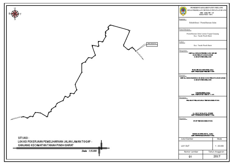 Denah Pemeliharaan Jalan Laman Togap | PDF