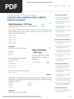 Contoh Soal Cerita Penerapan Fungsi Kuadrat