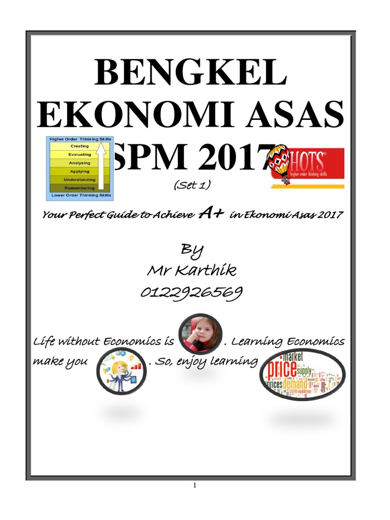Bengkel Dan Strategi Menjawab Ekonomi SPM 2017(soalan KBAT 