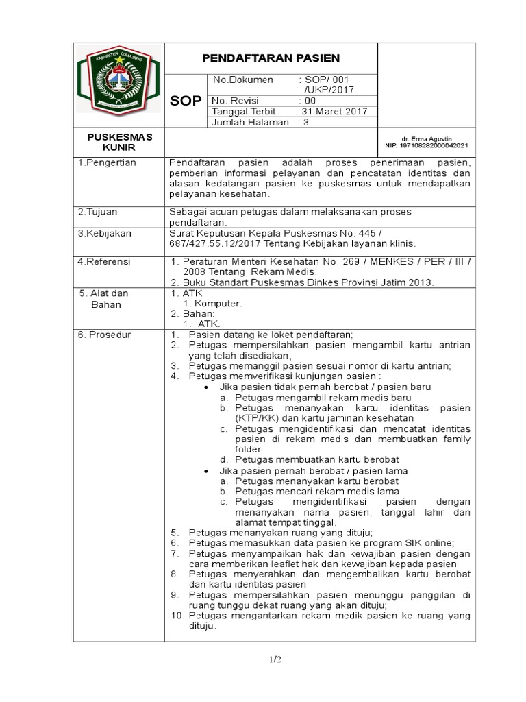 001. Sop Pendaftaran