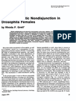 Origin Meiotic Nondisjunction Drosophila Females: Rhoda.F. Greii