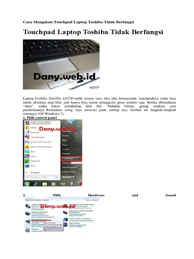 Cara Mengatasi Touchpad Laptop Tidak Berfungsi PDF
