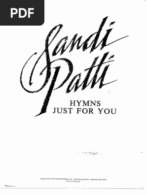 Sandi Patti Hymns Just For You Pdf