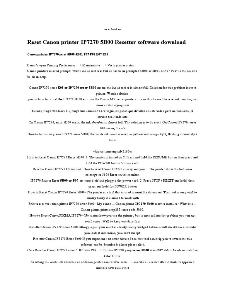 Or Is Broken Pdf Canon Inc Printer Computing