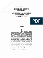 Black Ghetto As Colony: A Theoretical Critique and Alternative