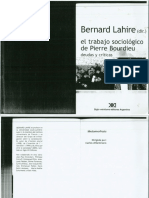 Lahire Bernard - El Trabajo Sociologico de Pierre Bourdieu Deudas y Criticas