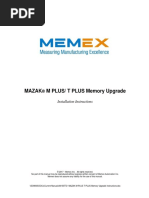 MAZAK M PLUS T PLUS Memory Upgrade Instructions