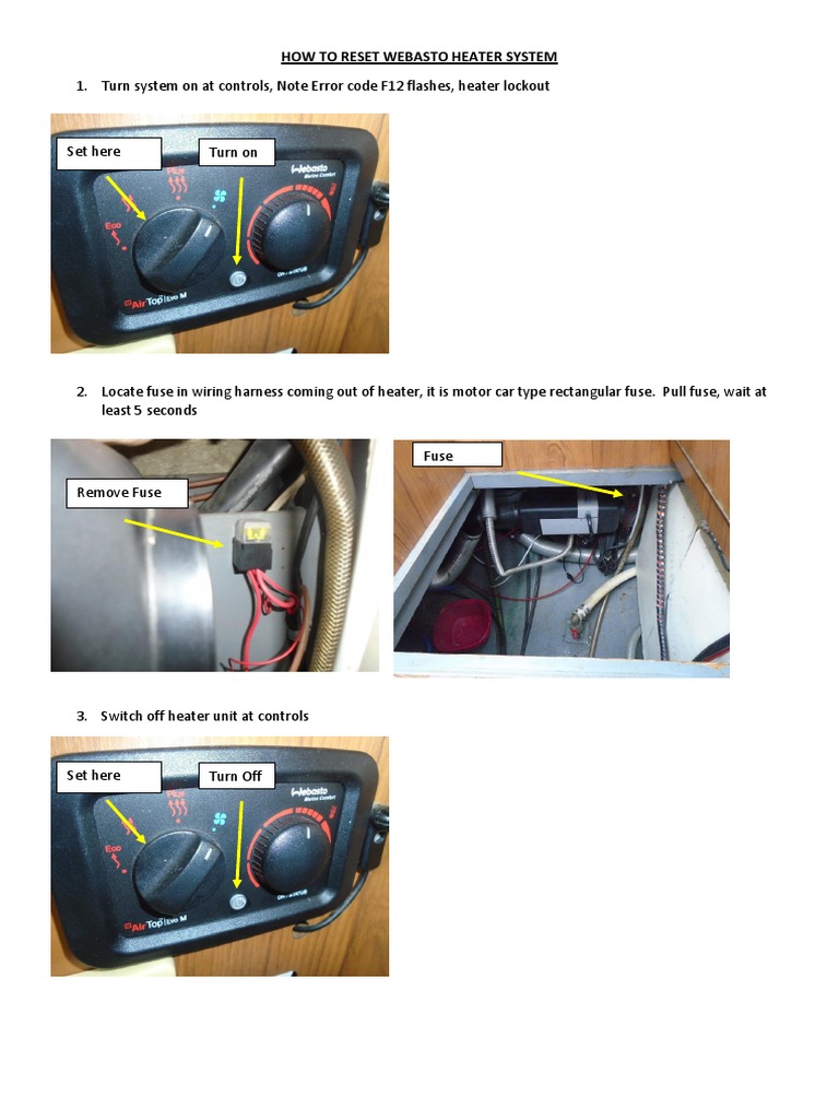 How To Reset Webasto Heater System | PDF | Fuse (Electrical) | Building  Engineering