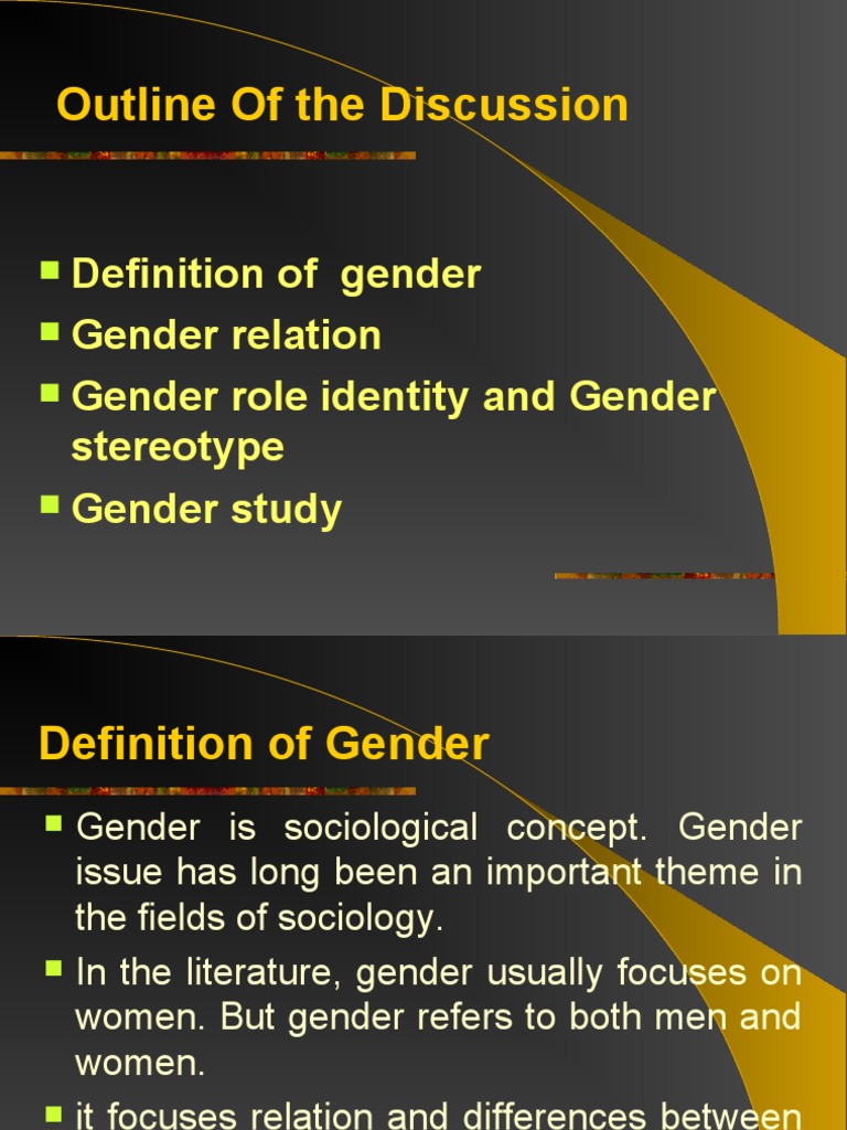 Understanding of Gender PDF Gender Studies Gender