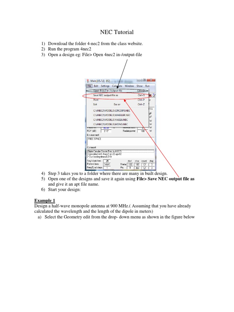 4nec2 Antenna Design Tutorial | PDF