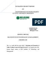 Religare Marketing and Promotion of Online Trading Account and Equity Research