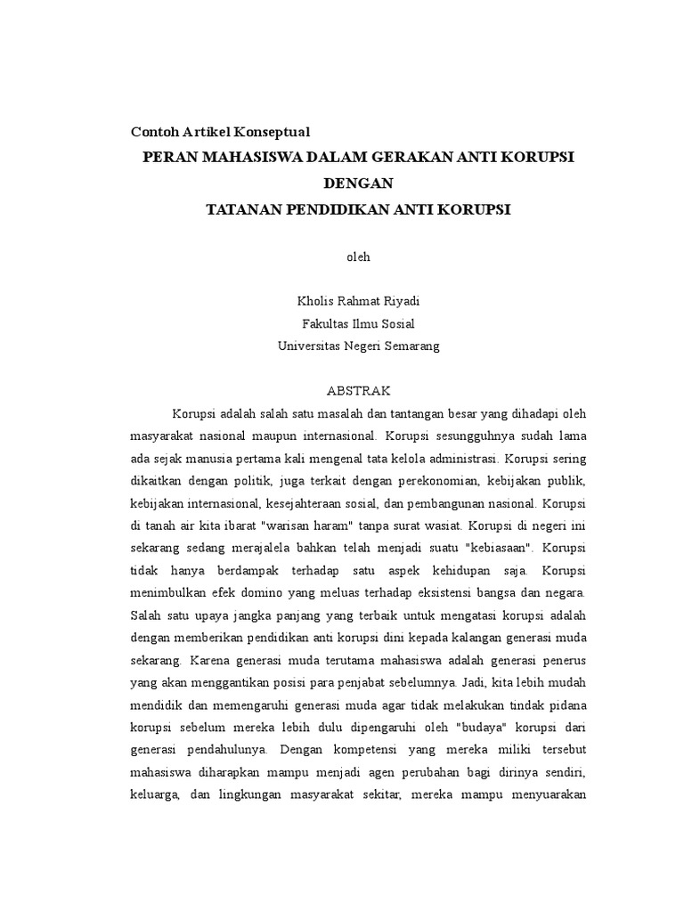 Contoh Artikel Konseptual