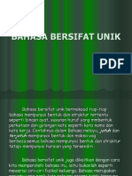 Bahasa Bersifat Unik