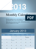 Print Monthly Calendar Template