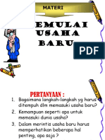 Materi 8 Memulai Usaha Baru