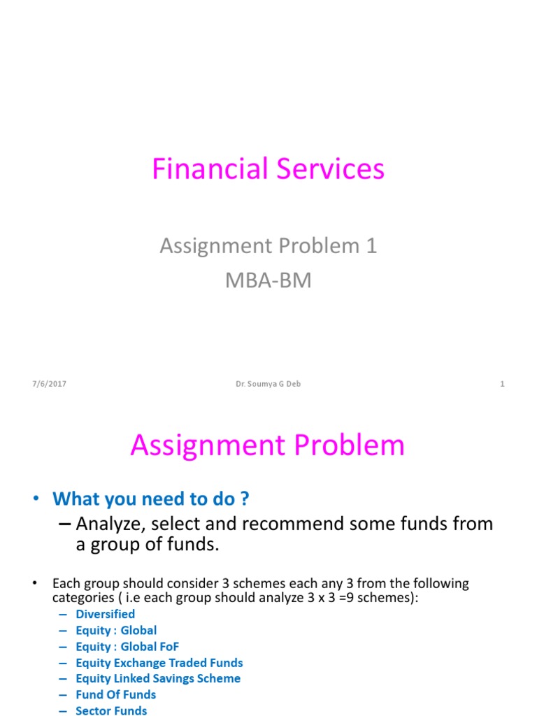 Assignment 1 - Mutual Fund | PDF | Fund Of Funds | Economies