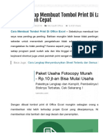 Cara Lengkap Membuat Tombol Print Di Layar Kerja Office Excel Dengan Cepat - Info Menarik