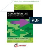 Competition Law Analysis, Cases and Materials PDF Download